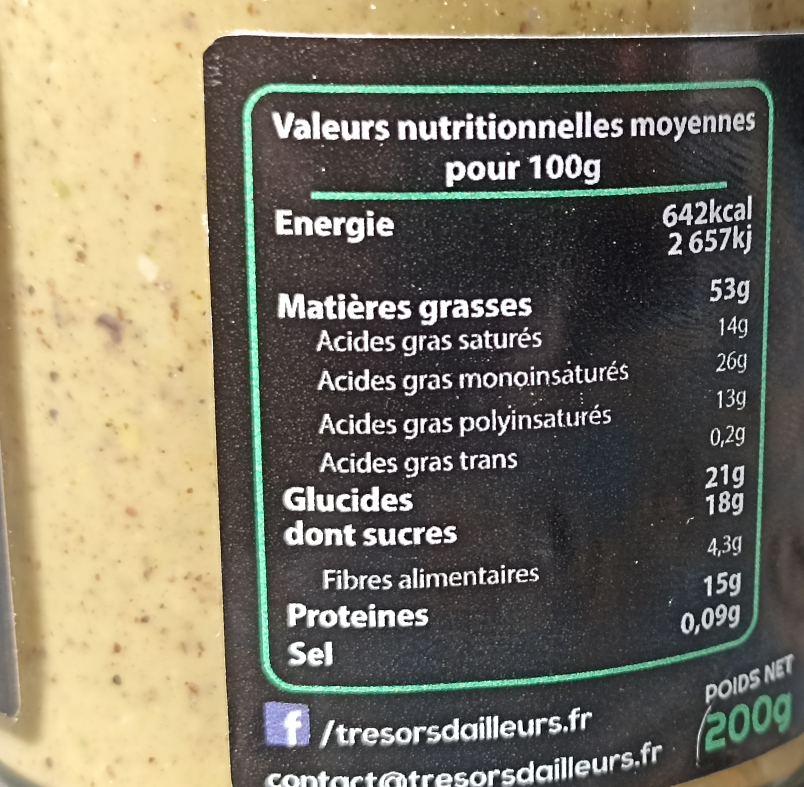 Pâte de pistaches - 200 g pas cher 
