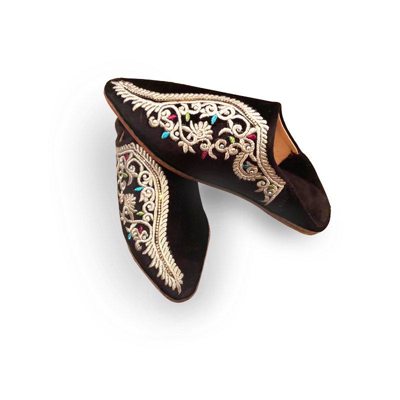 Babouche noir femme sales