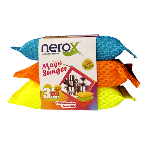 Éponge à vaisselle magique Nerox, 3 pièces