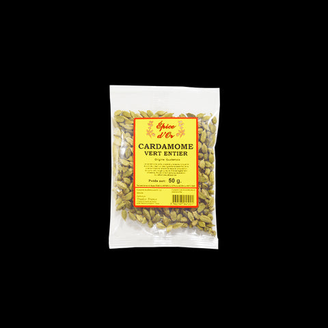 CARDAMOME VERT ENTIER ÉPICES D'OR 50G - Panier d'orient