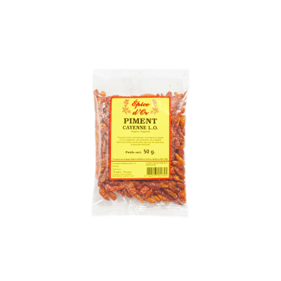 PIMENT CAYENNE ÉPICES D'OR L.O 50G - Panier d'orient
