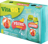 Boisson aux fruits VitaGO Pêche Hélico Carton x8 poches 20cl - Panier d'orient