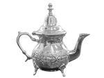 Théière marocaine en cuivre et Acier inoxydable 40cl - Panier d'Orient épicerie orientale en ligne