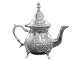 Théière marocaine en cuivre et Acier inoxydable 40cl - Panier d'Orient épicerie orientale en ligne
