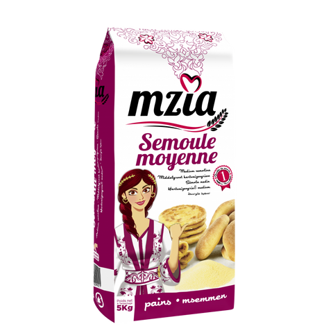 SEMOULE DE BLE DUR MZIA MOYENNE 5KG - Panier d'orient